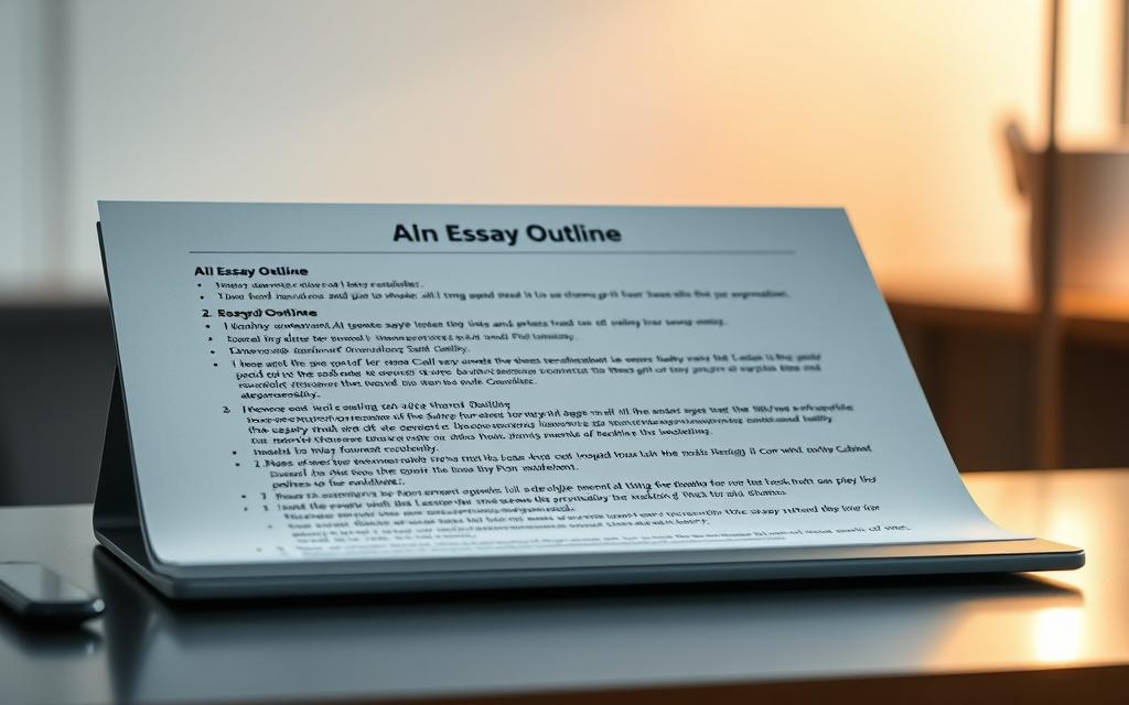 AI-generated essay outline example
