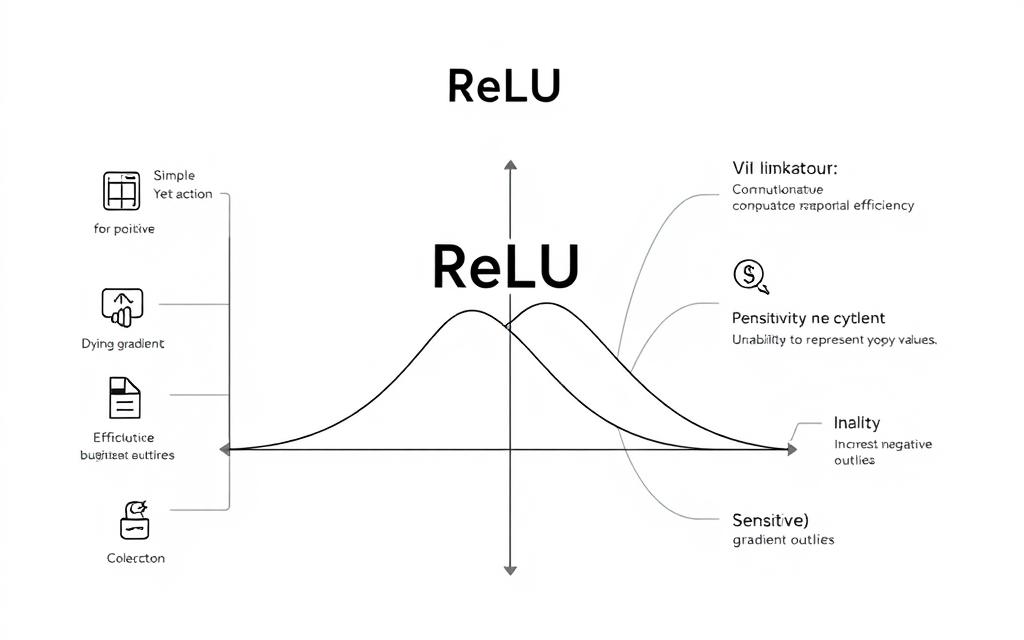 ReLU benefits and limitations diagram
